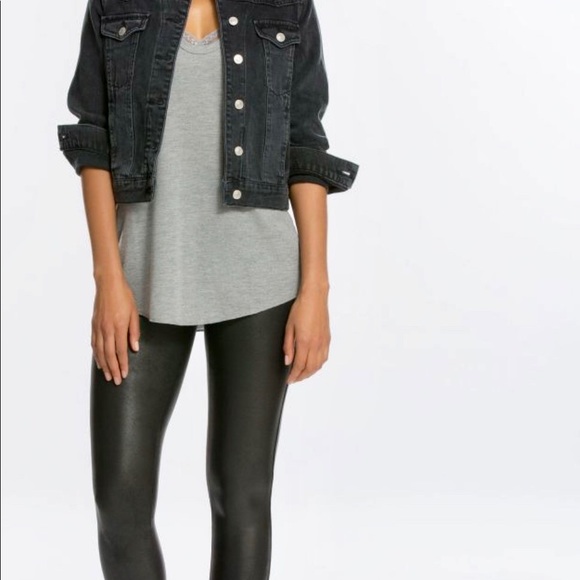 Faux Leather Leggings****LARGE= Size 8-10 - Picture 7 of 8